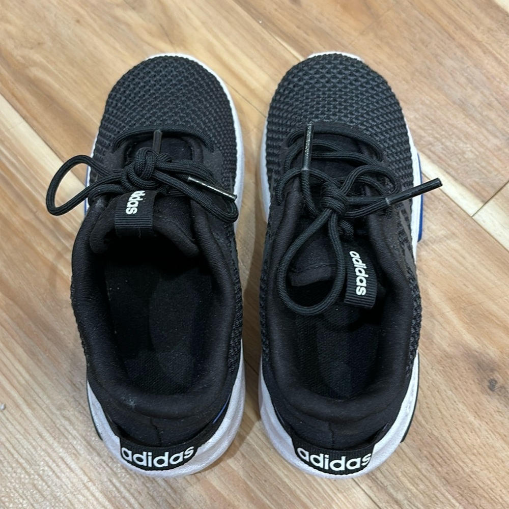 Adidas Black and Blue Toddler Sneakers
